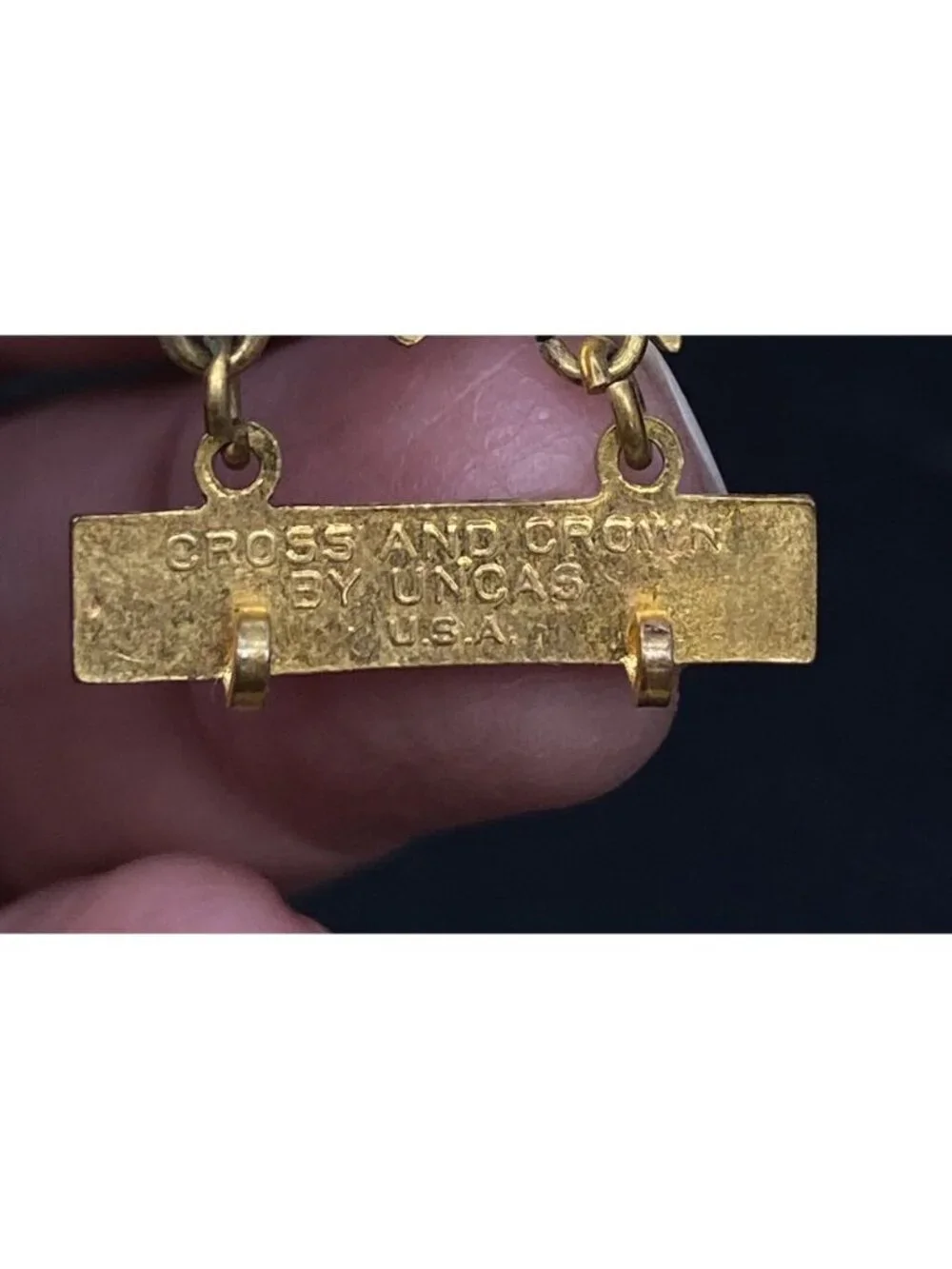 Baptist Sunday School 3rd Year Pin Little System Cross & Crown by Uncas